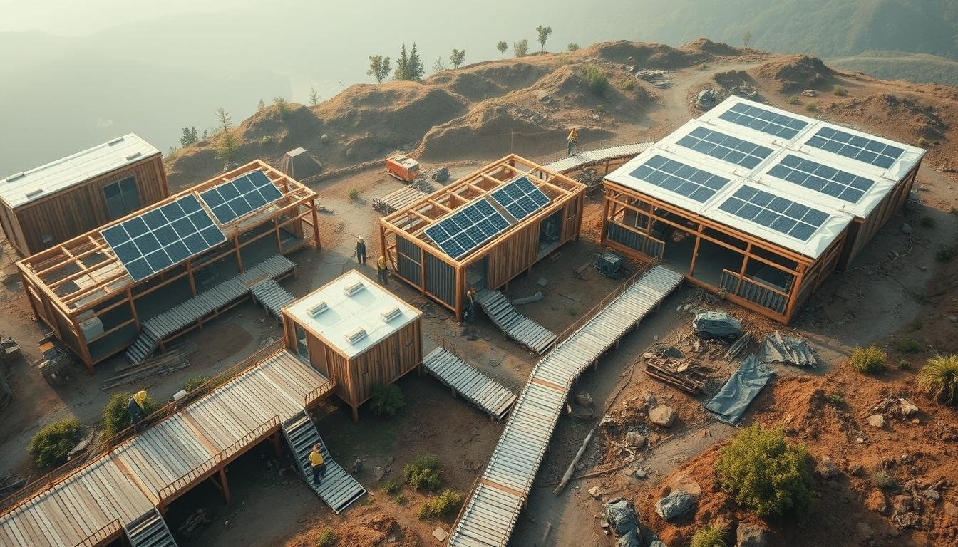 práticas sustentáveis em construção temporária